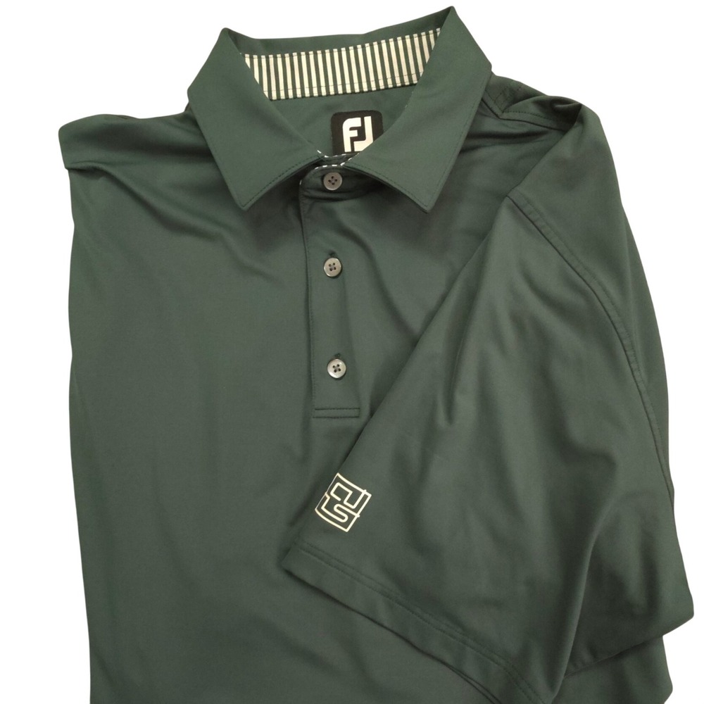FootJoy ProDry Mens XL Forest Green Short Sleeve Performance Golf Polo Shirt Tee